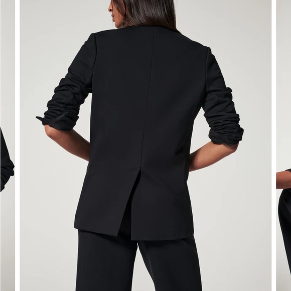 SPANX PERFECTLY OVERSIZED BLAZER SMALL BLACK - Picture 3 of 11